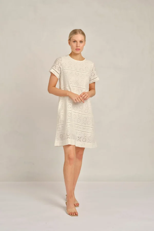 Alessandra Aurienne Dress Posy - White