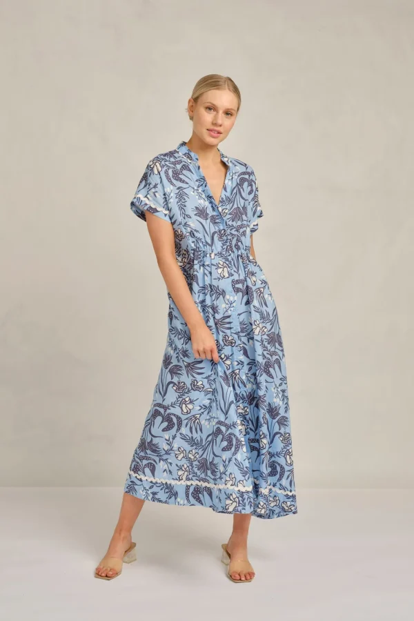 Alessandra Candice Wave Dress Paradise - Cornflower