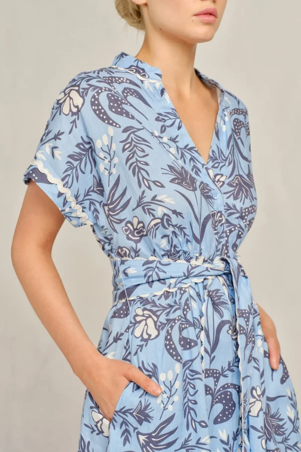 Alessandra Candice Wave Dress Paradise - Cornflower