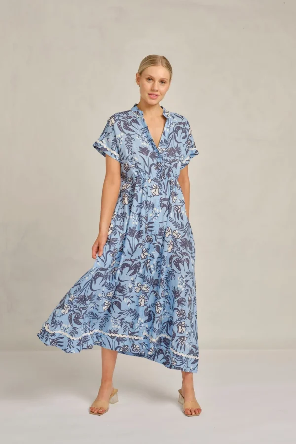 Alessandra Candice Wave Dress Paradise - Cornflower