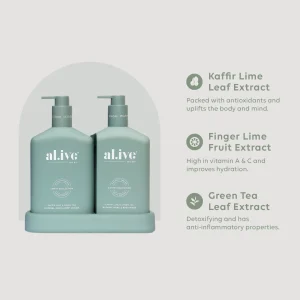 al.ive Wash & Lotion Duo - Kaffir Lime & Green Tea