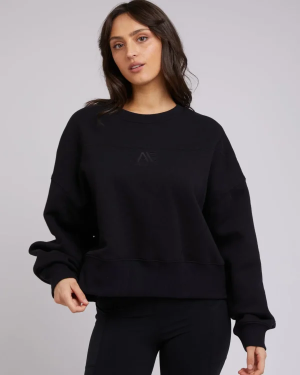 All About Eve Active Tonal Sweater - Black