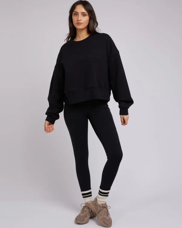 All About Eve Active Tonal Sweater - Black