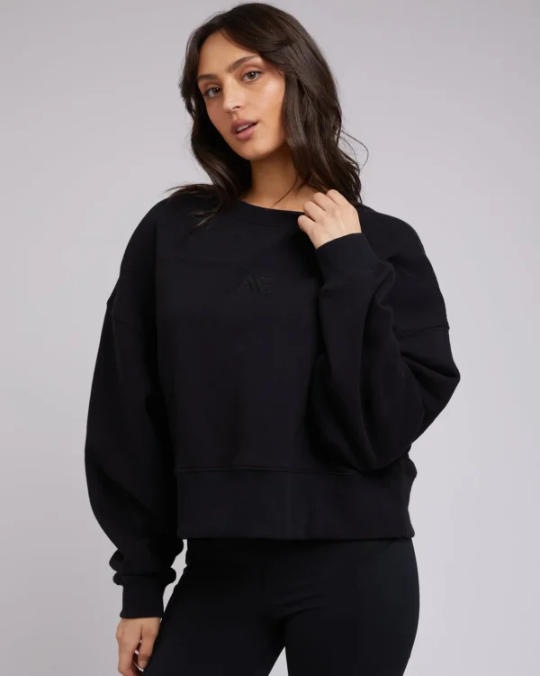 All About Eve Active Tonal Sweater - Black