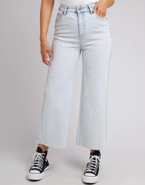 All About Eve Charlie High Rise Wide Leg Jean - Bleach Denim