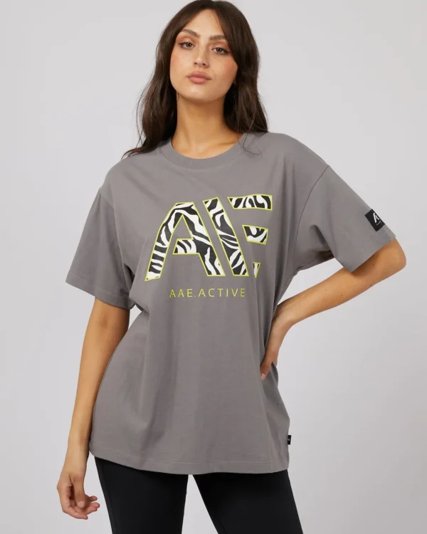 All About Eve Parker Active Tee - Charcoal