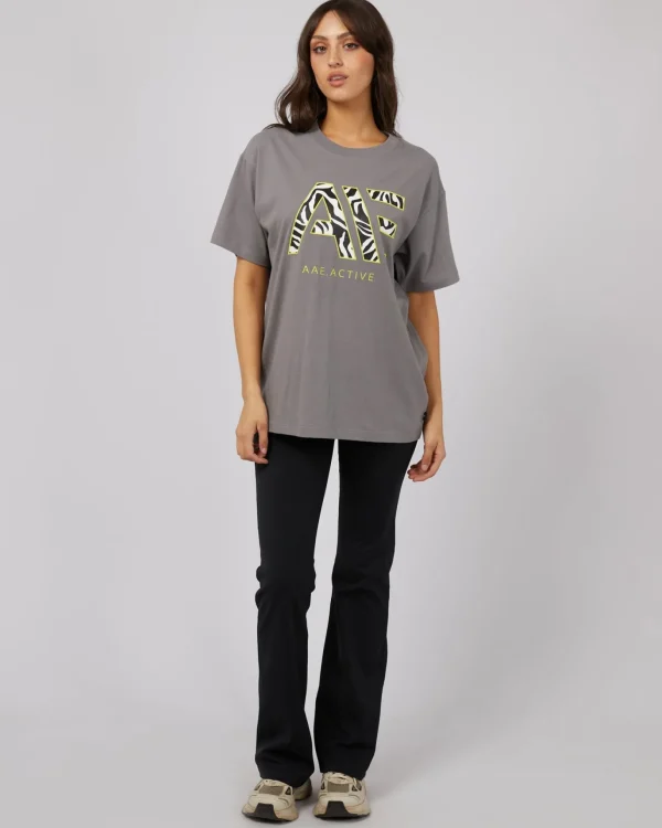 All About Eve Parker Active Tee - Charcoal