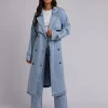 All About Eve Rio Trench Coat - Light Blue