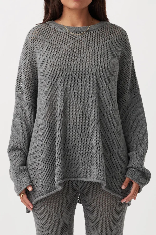 Arcaa Ezra Sweater- Dark Grey Marle