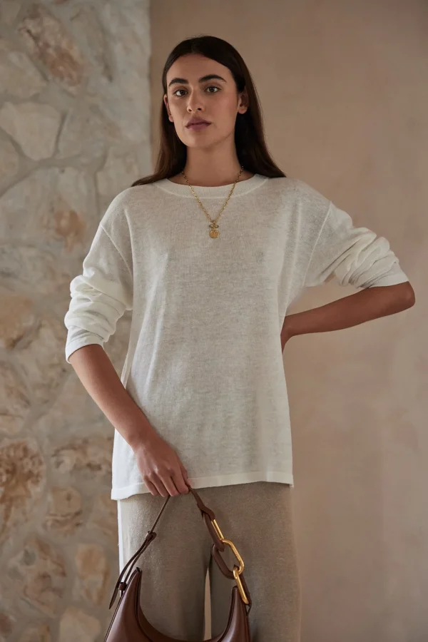 ARCAA Hugo Long Sleeve T-Shirt - Cream