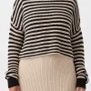 ARCAA June Cropped Sweater - Sand & Black