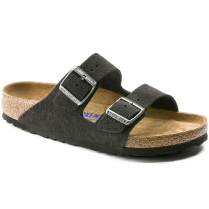 Birkenstock Arizona Velvet Grey Suede Leather - Narrow