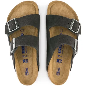 Birkenstock Arizona Velvet Grey Suede Leather - Narrow