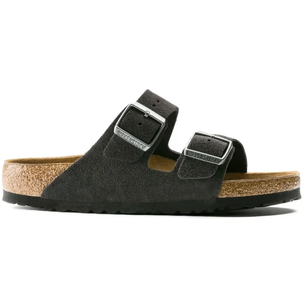 Birkenstock Arizona Velvet Grey Suede Leather - Narrow