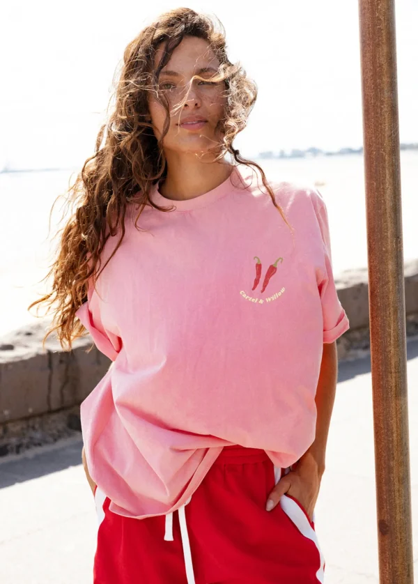 Cartel & Willow Hot Summer Tee - Pink/Hot Summer Print