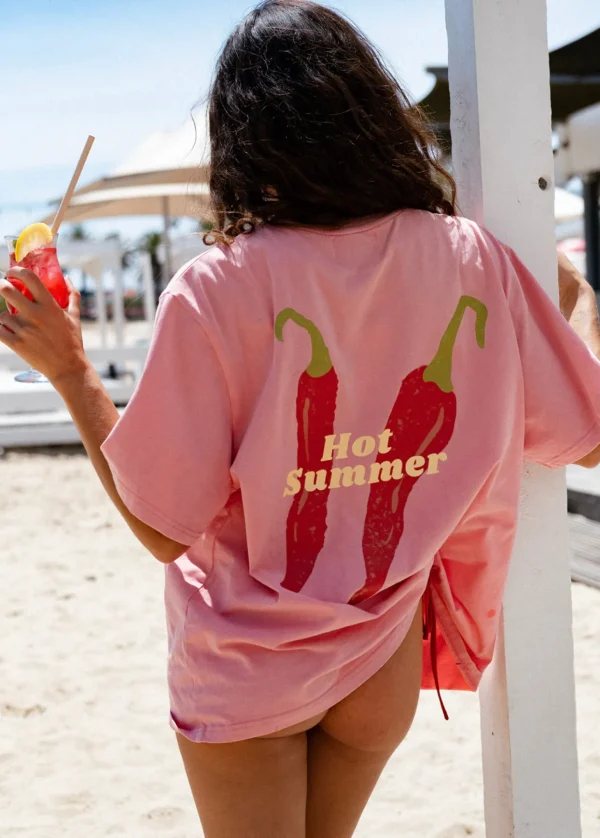 Cartel & Willow Hot Summer Tee - Pink/Hot Summer Print