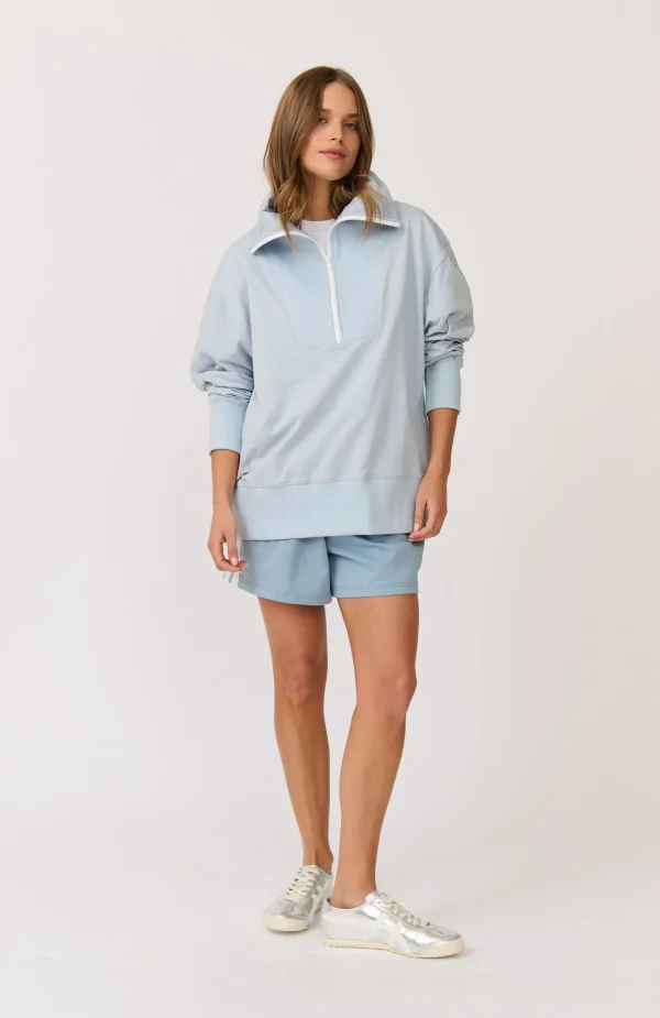 Cartel & Willow Nova Half Zip Sweater - Sky