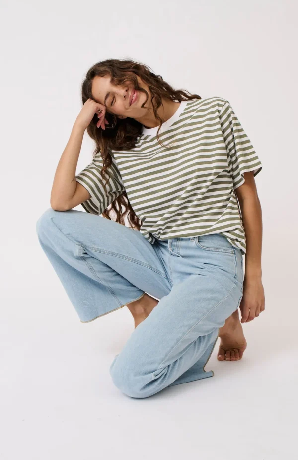 Cartel & Willow Sophie Tee - Palm Stripe