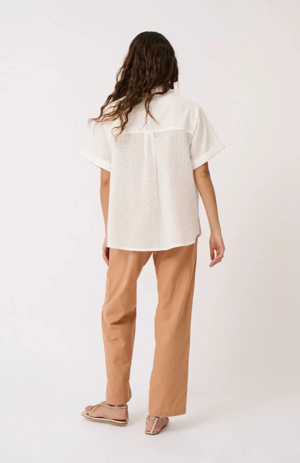 Cartel & Willow Tully Shirt - White Broderie