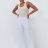 Celeste Pant- Cropped White