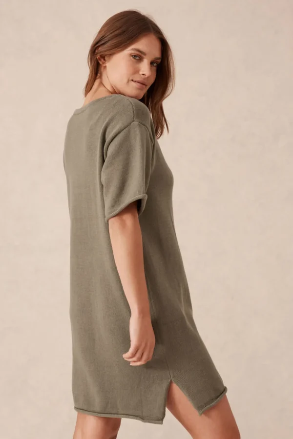 Ceres Life Boxy Knit Dress - Moss Green