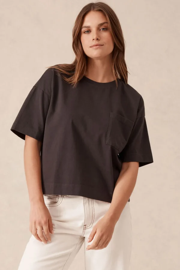 Ceres Life Boxy Pocket Tee- Phantom