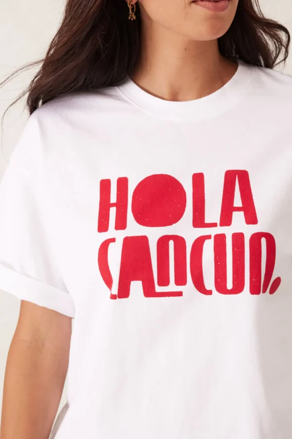 Ceres Life Boyfriend Tee - Hola Cancun Heritage Red