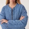 Ceres Life Comfy Quilted Boxy Jacket - Worn Blue