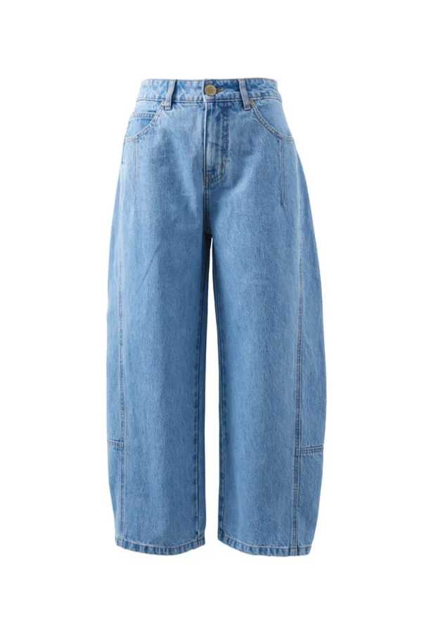 Ceres Life Darted Barrel Jean - Vintage Blue