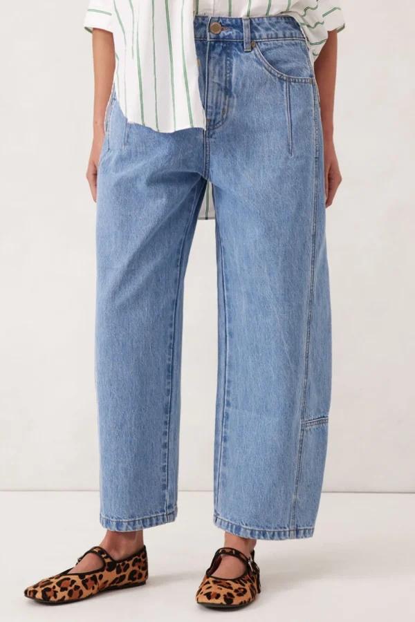 Ceres Life Darted Barrel Jean - Vintage Blue