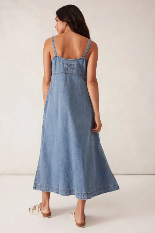 Ceres Life Denim Beach Dress - Worn Blue