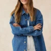 Ceres Life Denim Side Pocket Shacket - Fresh Indigo