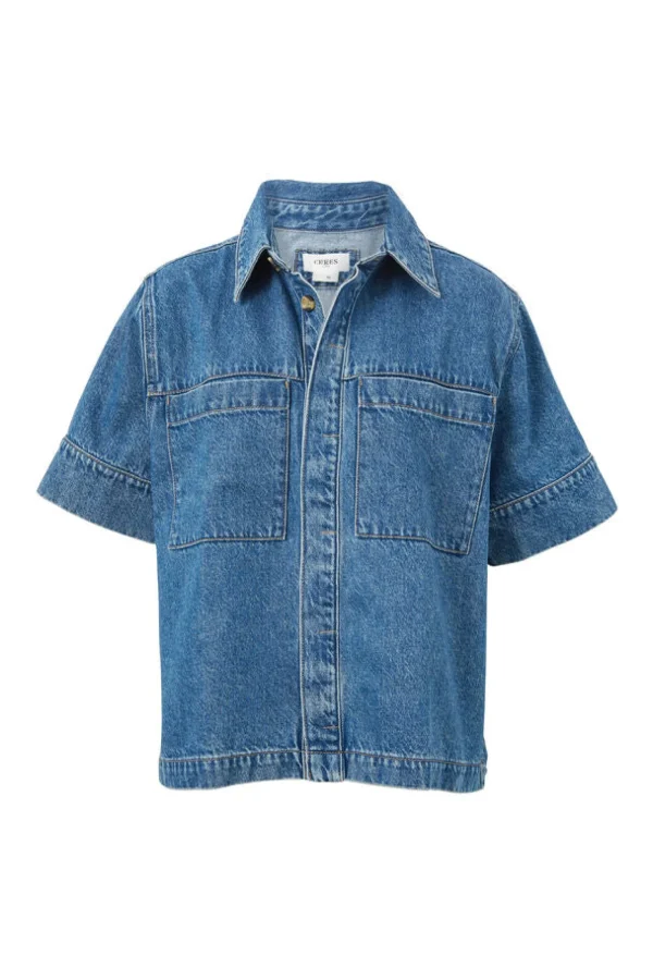 Ceres Life Jacqui Felgate Boxy Denim Shirt - Indigo Denim