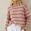 Ceres Life Ladder Stitch Knit - String Heritage Red Stripe