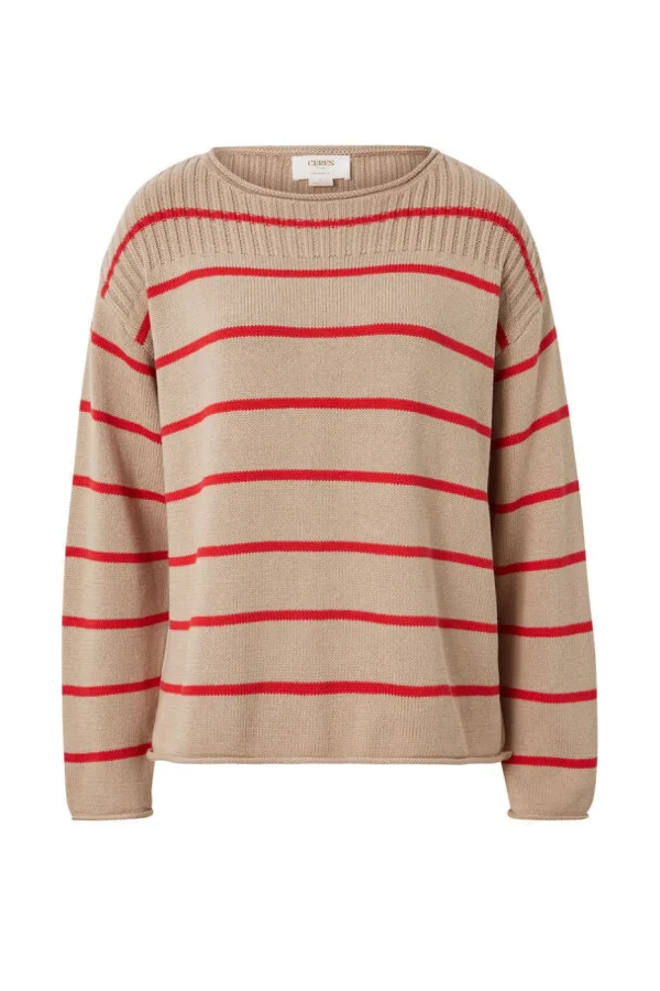 Ceres Life Ladder Stitch Knit - String Heritage Red Stripe