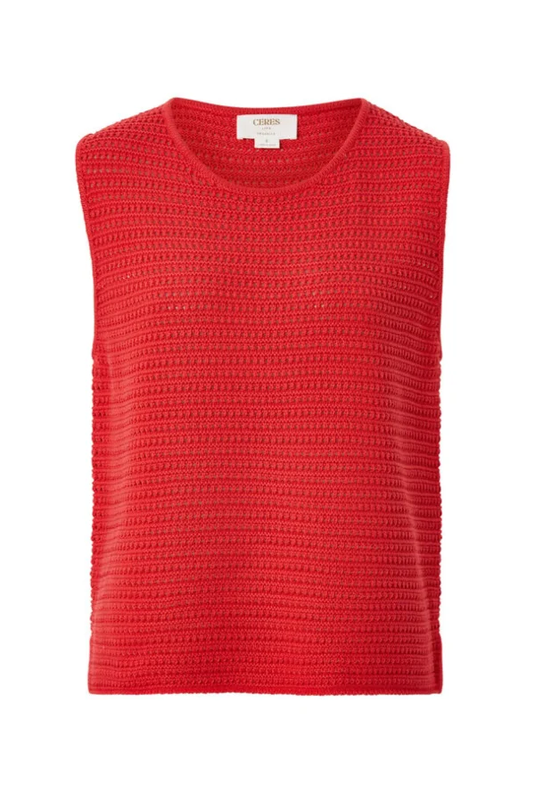 Ceres LIfe Mesh Knit Tank - Heritage Red