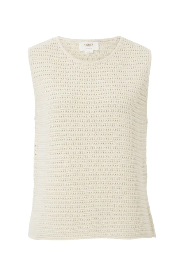 Ceres LIfe Mesh Knit Tank - Ecru