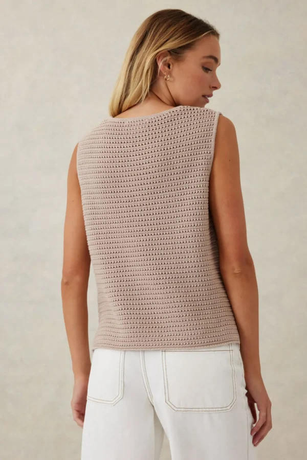 Ceres Life Mesh Knit Tank - String