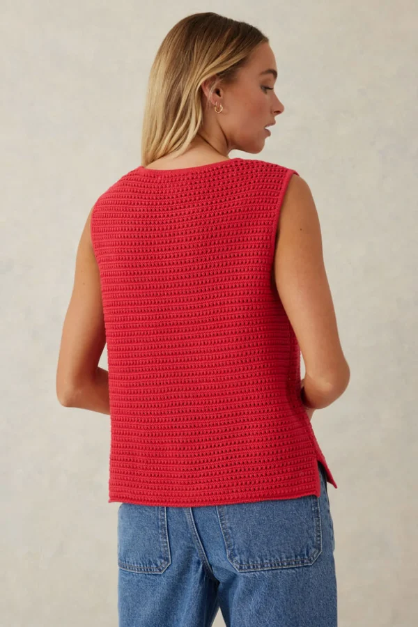 Ceres LIfe Mesh Knit Tank - Heritage Red