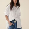 Ceres Life Oversized Poplin Shirt - White