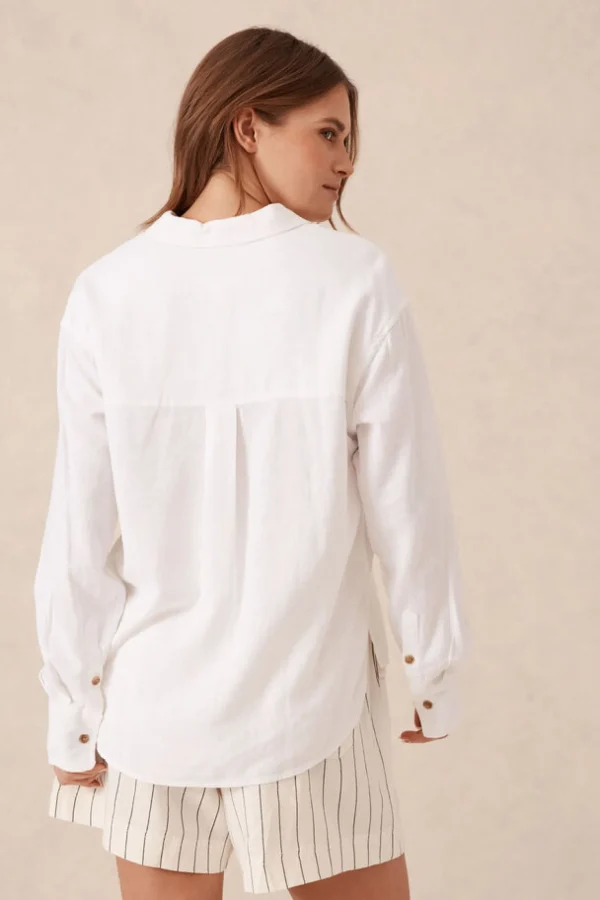 Ceres Life Relaxed Pocket Shirt- White