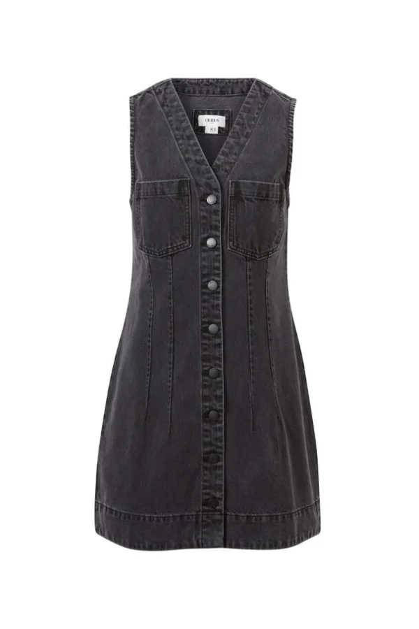 Ceres Life Seamed Mini Shift Dress - Vintage Black