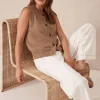 Ceres Life Sleeveless Cardi - Summer Taupe