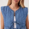 Ceres Life Tie Quilted Vest - Worn Blue