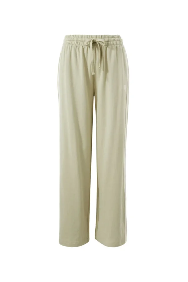 Ceres Life Wide Leg Terry Trackpant - Matcha Side Stripe