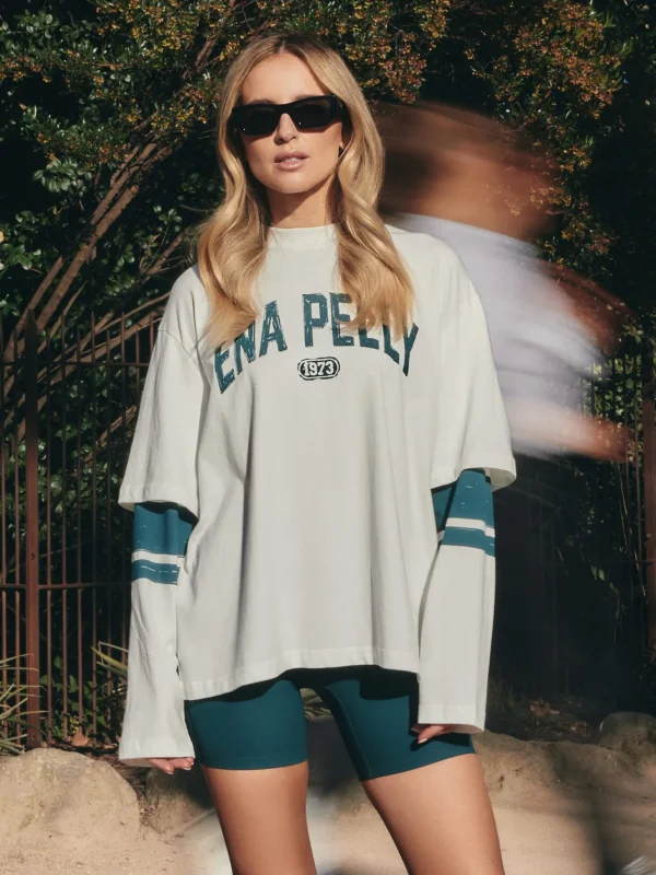 Ena Pelly 73 Long Sleeve Tee - Vintage White