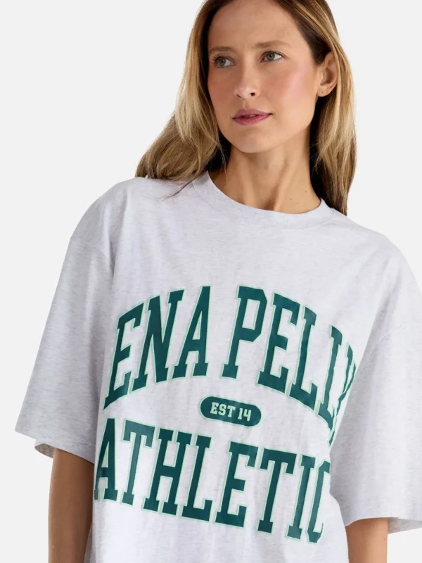 Ena Pelly Athletic Tee - White Marle