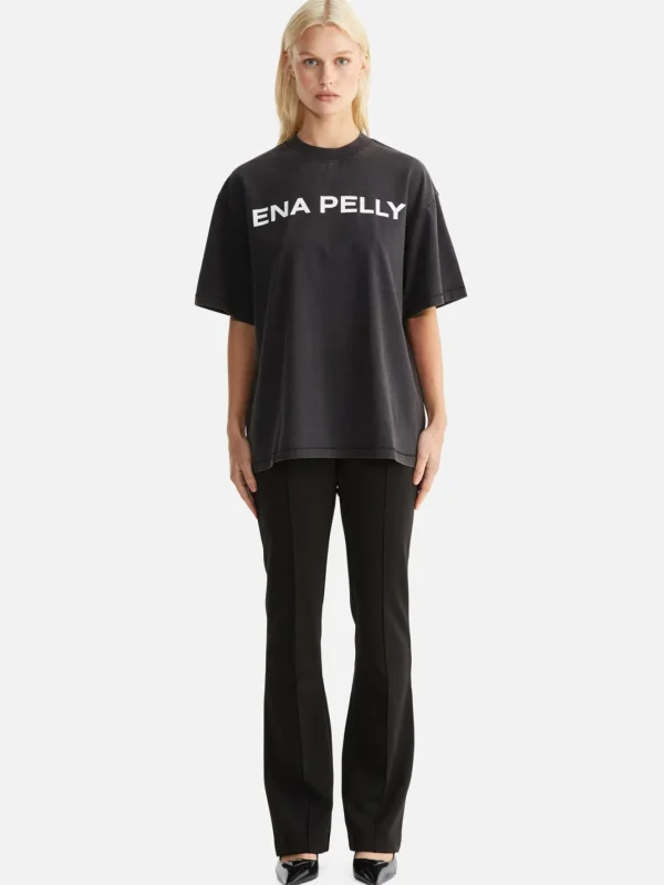 Ena Pelly Chloe Oversized Tee - Vintage Black