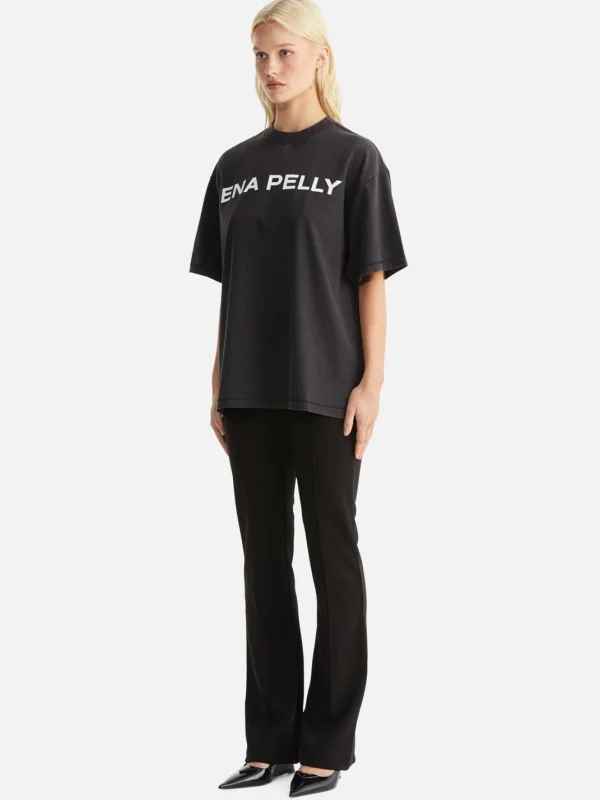 Ena Pelly Chloe Oversized Tee - Vintage Black