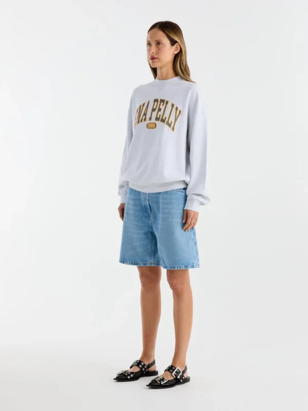 Ena Pelly Collegiate Sweatshirt - White Marle